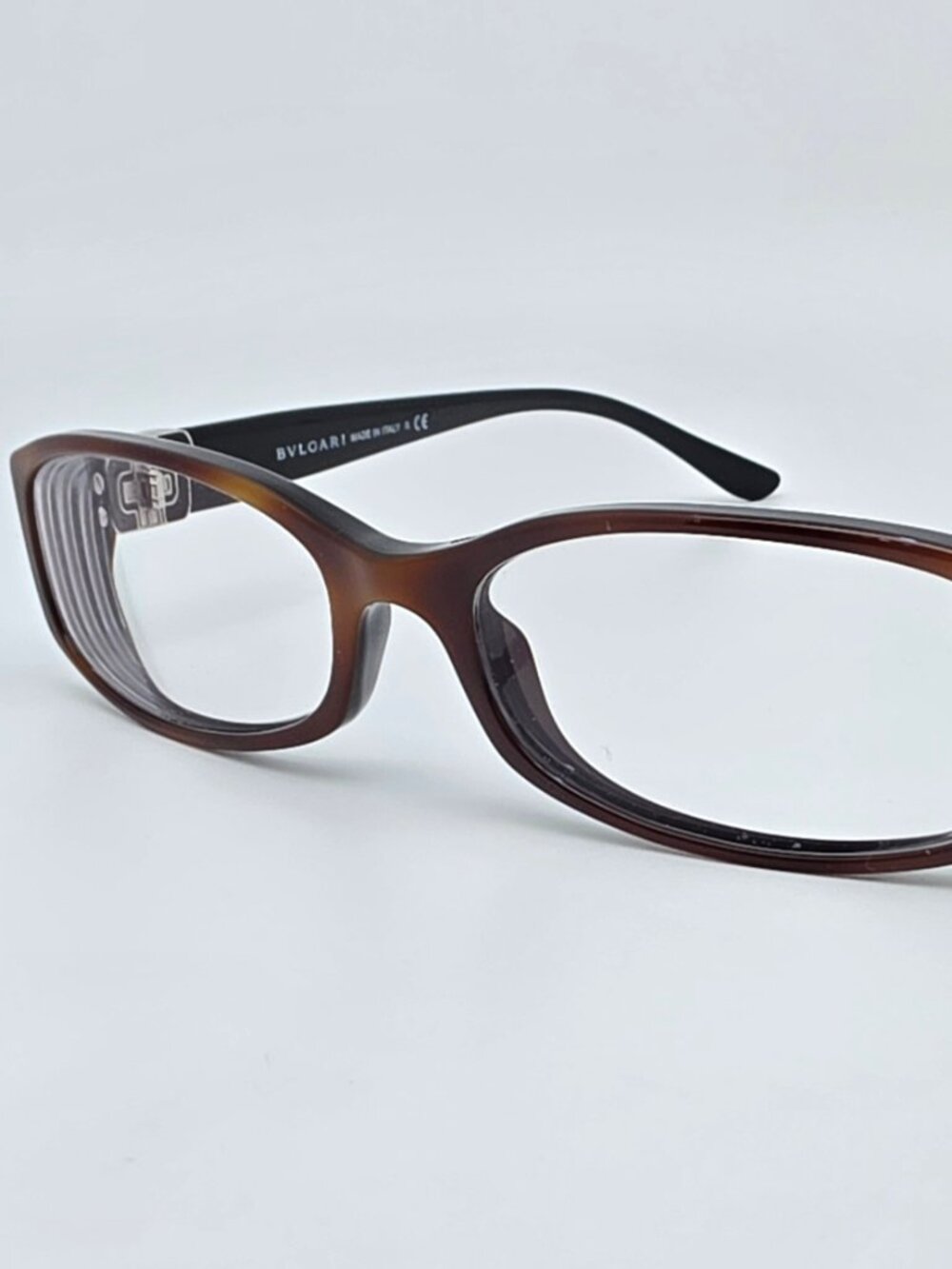 Bvlgari 4016-B 879 Havana Black Silver Rhinestone Eyeglasses Frame Italy 52mm